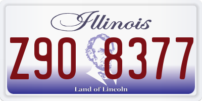 IL license plate Z908377