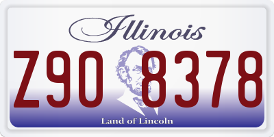 IL license plate Z908378