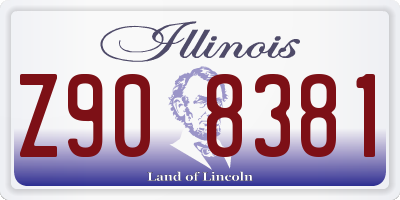 IL license plate Z908381