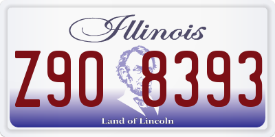 IL license plate Z908393