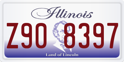 IL license plate Z908397