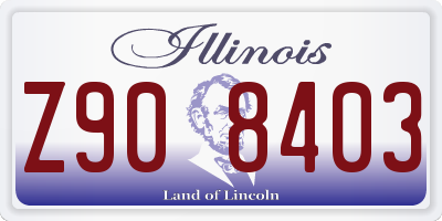 IL license plate Z908403