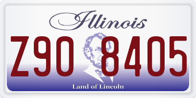 IL license plate Z908405