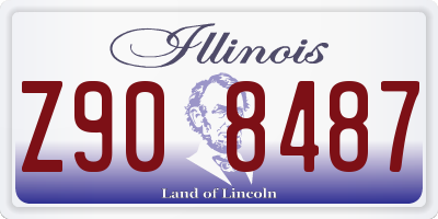 IL license plate Z908487