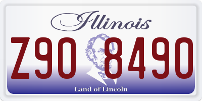 IL license plate Z908490