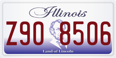 IL license plate Z908506
