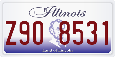IL license plate Z908531