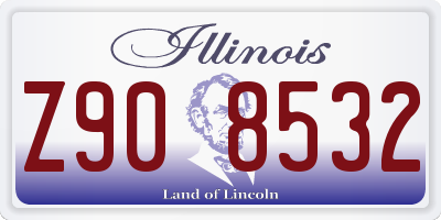 IL license plate Z908532