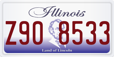 IL license plate Z908533