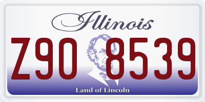 IL license plate Z908539