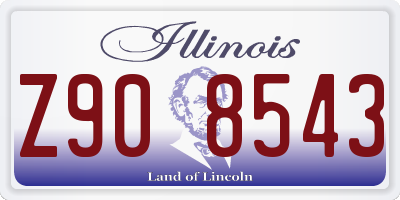 IL license plate Z908543
