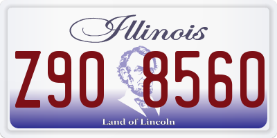 IL license plate Z908560