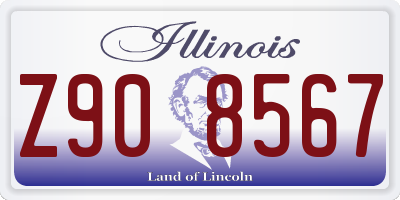 IL license plate Z908567