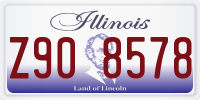 IL license plate Z908578