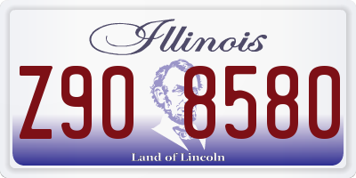 IL license plate Z908580