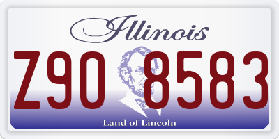 IL license plate Z908583
