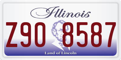 IL license plate Z908587