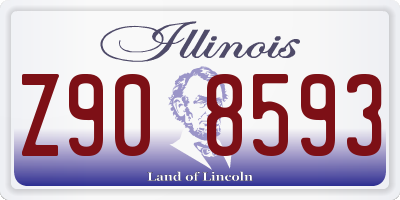 IL license plate Z908593