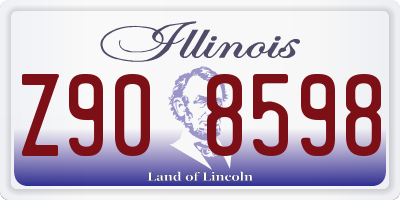 IL license plate Z908598