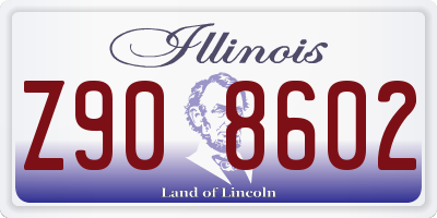 IL license plate Z908602
