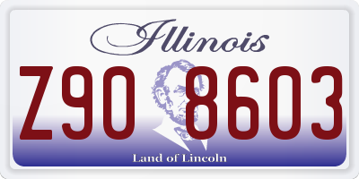 IL license plate Z908603