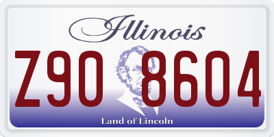 IL license plate Z908604