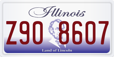 IL license plate Z908607