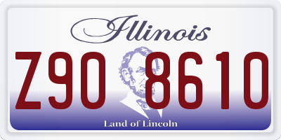 IL license plate Z908610