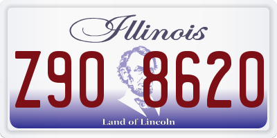 IL license plate Z908620