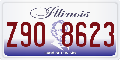IL license plate Z908623