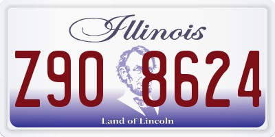 IL license plate Z908624