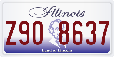 IL license plate Z908637