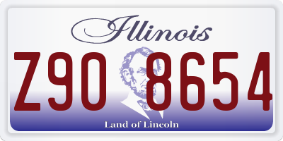 IL license plate Z908654