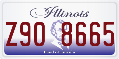 IL license plate Z908665