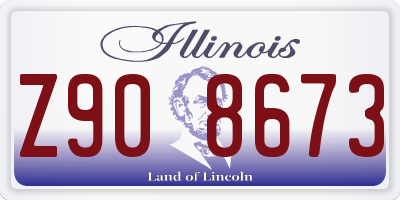 IL license plate Z908673