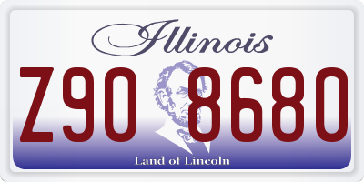 IL license plate Z908680