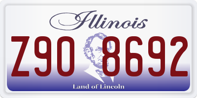 IL license plate Z908692