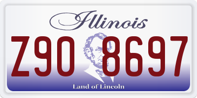 IL license plate Z908697