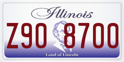 IL license plate Z908700