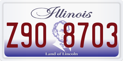IL license plate Z908703