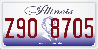 IL license plate Z908705