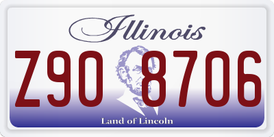 IL license plate Z908706