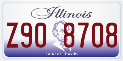 IL license plate Z908708
