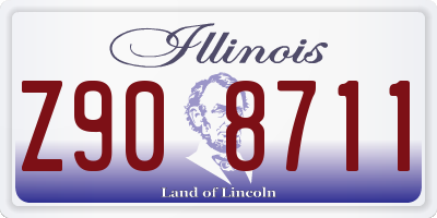 IL license plate Z908711
