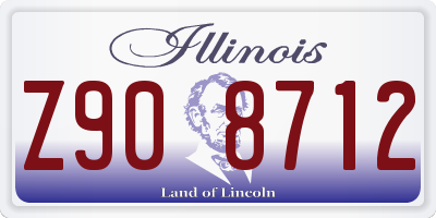 IL license plate Z908712