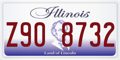IL license plate Z908732