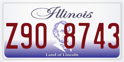 IL license plate Z908743