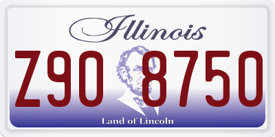 IL license plate Z908750