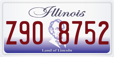 IL license plate Z908752