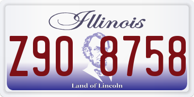 IL license plate Z908758